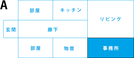 事業所のレイアウト図A＜改善前＞